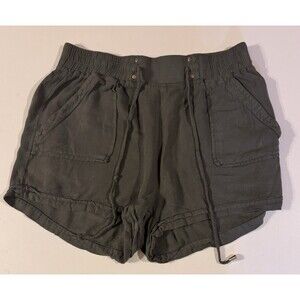Ci Sono Women’s Shorts Pull On Olive Green Rayon Drawstring Size Medium